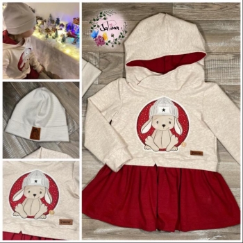 Patch / Aufnäher  - "Coole Socke" - Rot Punkte - Rund